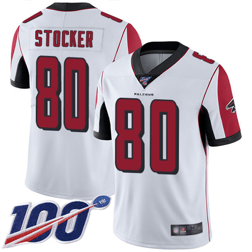 Atlanta Falcons Limited White Men Luke Stocker Road Jersey NFL Football #80 100th Season Vapor Untouchable->atlanta falcons->NFL Jersey
